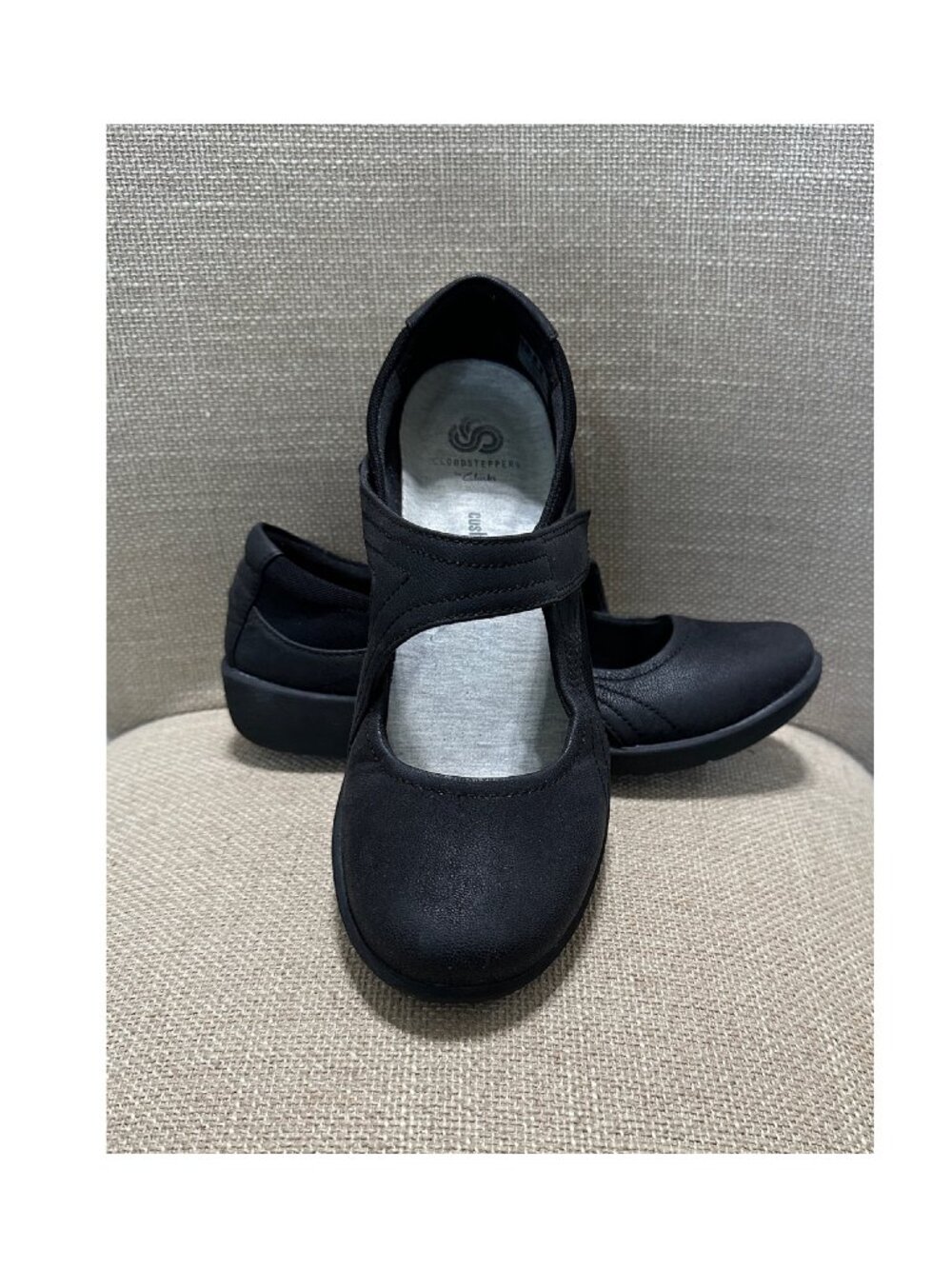 Clarks Cloudsteppers Black Mary Jane Loafer Shoes Size 8
